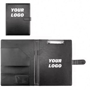 Portafolio Multifuncional de Cuero A4 con Carpeta, Bloc de Notas y Espacio para Firmar Contratos de Trabajo, Personalizable con Logotipo - Product Image 1