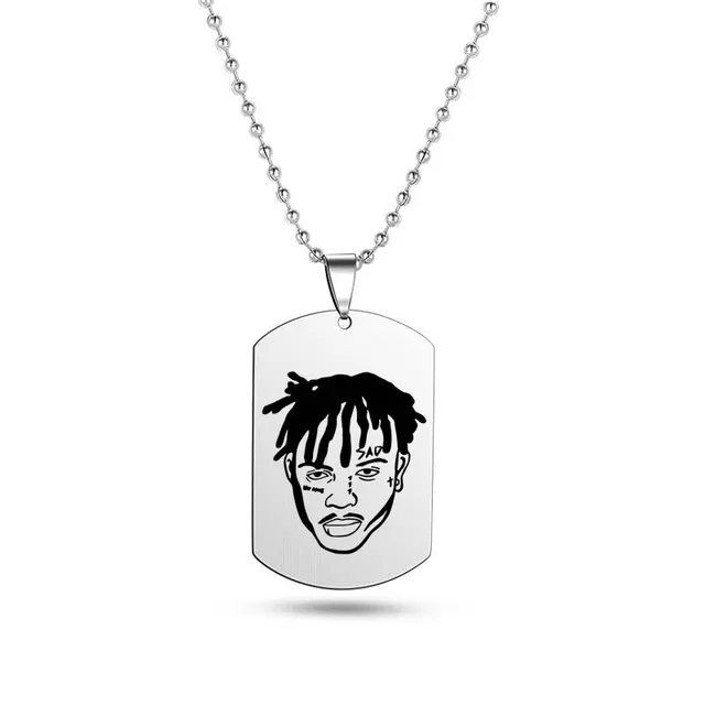 Hip-Hop rappeur Juice Wrld 999, collier, accessoires de bijoux créatifs, en acier inoxydable, avec pendentif de carte d'armée, pour les Fans, cadeaux