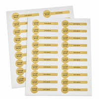 Étiquette personnalisée en feuille métallique dorée en forme de sucette pour votre marque