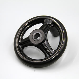अनुकूलन भीतरी छेद काले चमकदार खत्म प्लास्टिक एक प्रकार का प्लास्टिक राल तीन बोले नालीदार मशीन उपकरण handwheel संभाल - Product Image 5