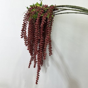 CM-TH1288 di alta qualità schiuma artificiale verde fogliame appeso verde rosso amaranto piante per matrimonio composizione floreale - Product Image 6