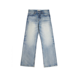 <span class=keywords><strong>Jeans</strong></span> en denim décontracté vintage Basic Nevada pour homme, coupe droite ample, 100 % coton, délavage Monkey Wash, avec <span class=keywords><strong>rivets</strong></span> - Product Image 4