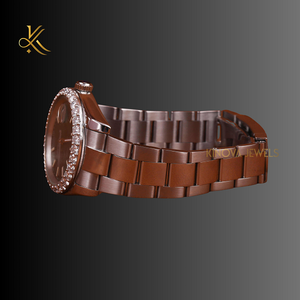 Elegante reloj de diamantes Moissanite para mujer con detalles brillantes de calidad de construcción superior y diseño atemporal para el lujo diario - Product Image 4