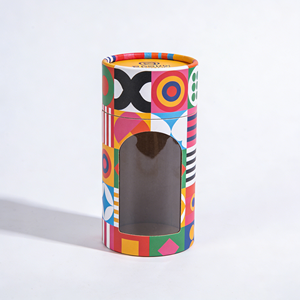 Luxury Round Paper Cylinder Box With Clear <b>Window</b> Custom Printed Tube For Retail Display Packaging - Product Image 6