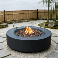 Brasero de jardin méditerranéen artisanal en forme de bol pour jardin, cour, terrasse, pont