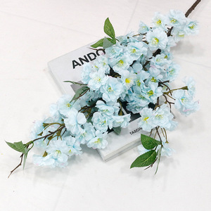 Ramas de flor de cerezo <span class=keywords><strong>grandes</strong></span> de alta calidad Flor de Primavera de seda Blanco Rosa Amarillo Azul - Product Image 5