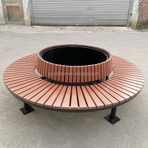 Ronde Buitenstoel Metalen Buitenbank Gegalvaniseerd Houten Terrasbanken Voor School - Product Image 3