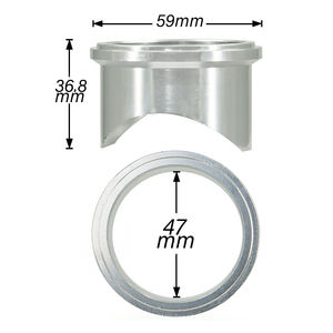 Válvula de soplado <span class=keywords><strong>BOV</strong></span> para coche de 2 "y <span class=keywords><strong>50mm</strong></span>, brida adaptadora de aluminio para adaptador de válvulas de soplado <span class=keywords><strong>TiAl</strong></span> de <span class=keywords><strong>50mm</strong></span> - Product Image 3