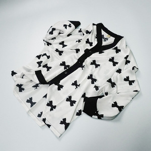 Fabricant Logo personnalisé Ensemble de vêtements de nuit en tissu tissé en polyester doux surdimensionné pour femmes Pyjamas de loisirs respirants Automne Printemps - Product Image 4