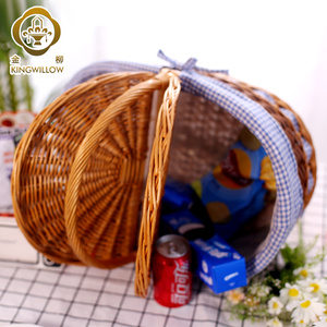 Kingwillow, venta al por mayor, juego de <span class=keywords><strong>cesta</strong></span> de <span class=keywords><strong>picnic</strong></span> tejida de Sauce de mimbre hecha a mano con forma rectangular para <span class=keywords><strong>4</strong></span> <span class=keywords><strong>personas</strong></span> con tapa - Product Image 6