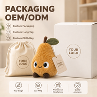 Peluche Poire Personnalisée en Coton PP Ultra Doux, Vente Directe Usine, Anti-Stress, Anniversaire, OEM/ODM pour Marques à Marque Blanche