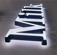 Panneau d'affichage électronique en acrylique d'entreprise en plastique personnalisé pour boutique en plein air Enseigne lumineuse en lettres à DEL 3D illuminée pour les entreprises