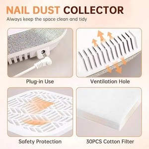 Nail Dust Collector with Reusable Filter Powerful Vacuum Fan Dust Collector Compact Dust Suction Machine - Product Image 2