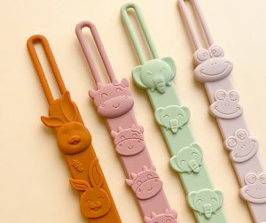 Juguete de Dentición de Silicona Masticable No Tóxico Personalizado al por Mayor, Cadena para Chupete de Bebé - Product Image 2