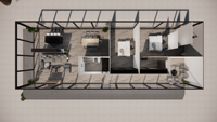 Villa préfabriquée en conteneur, lodge préfabriqué, habitation mobile, écologique