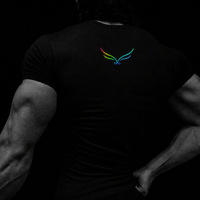 T-shirt de fitness à manches courtes à séchage rapide pour homme XIANGYU, vêtements de musculation, imprimé graphique, Playeras De Gym Para Hombre