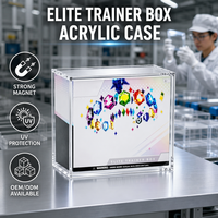 Boîte de présentation en acrylique pour Elite Trainer Box avec couvercle magnétique, protection UV, étui transparent pour collection TCG
