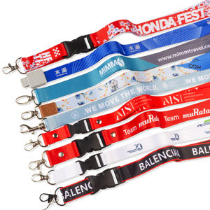 सिल्क स्क्रीन प्रिंटिंग ऑफसेट के साथ व्यक्तिगत पॉलिएस्टर कुंजी लानीर्ड कार्ड धारक - Product Image 4