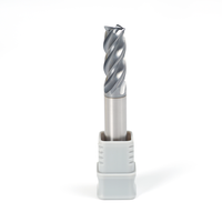 Fraise en bout à chanfrein 14mm 4 cannelures en carbure HRC40, fraise CNC à revêtement AICrN tige droite, usine directe OEM/ODM personnalisée