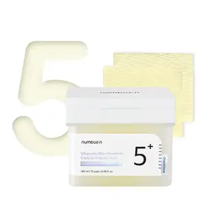 Korean Skin Care Double-Sided Pads Numbuzin No.5+ Vitamin-Niacinamide Concentrated Toner Pad 180ml / 70pads