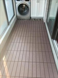 Waterproof <b>Plastic</b> Wood Deck Tiles for Outdoor Garden Courtyard Balcony Interlocking Easy DIY Installation - Product Image 4