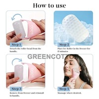 Ensemble d'outils de soin du visage avec rouleau de glace et Gua Sha personnalisés avec logo, réduit les poches, outils de soin de la peau, masseur facial pour hommes et femmes