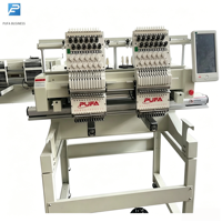Machine à broder informatisée à 2 têtes - 12 aiguilles, 1200 tr/min, fonctionnement automatique, système de contrôle informatique DAHAO