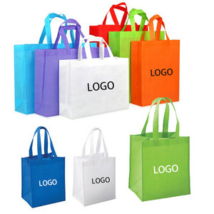 Gran oferta portátil reutilizable Eco supermercado bolsa de comestibles bolsas de compras no tejidas logotipo personalizado tela compras bolsa no tejida - Product Image 1