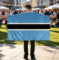 Cape drapeau du Botswana 100 % polyester, imprimée double face, pour hommes et femmes, idéale pour événements sportifs et célébrations