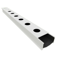 Système hydroponique en PVC, canal NFT carré, couleur noir et blanc, serres agricoles multi-spans pour la culture de plantes à feuilles