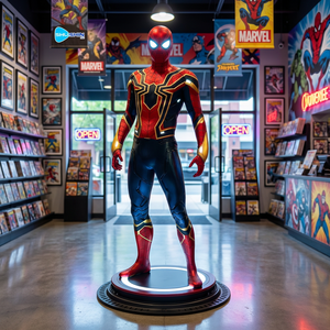 Statue d'Héros Araignée Artistique en Résine Taille Réelle, Sculpture de Super-Héros Classique de Dessin Animé pour la Décoration Intérieure - Product Image 3