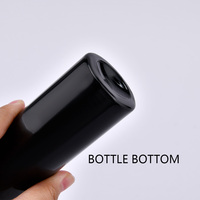 Bouteille en plastique PET cosmétique noire rechargeable vide de 150 ml avec pompe à lotion argentée pour crème et lotion pour soins de la peau