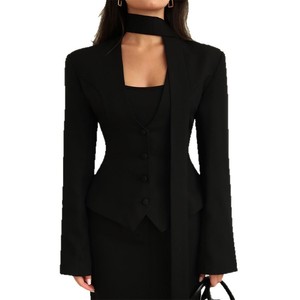 OEM ODM personalizado de alta calidad diseños de trabajo trajes sociales para las mujeres chaqueta de invierno chaqueta de mujer traje de mujer - Product Image 5