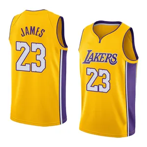 camisetas de baloncesto lebron james Suppliers-Jersey de baloncesto bordado personalizado para hombre, jersey de alta calidad #23 Lebron James, 2022