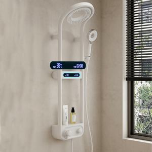 Meilleure vente 2024 luxe exposé pluie pluie blanc thermostatique moderne salle de bain laiton douche <span class=keywords><strong>mitigeur</strong></span> ensemble - Product Image 1