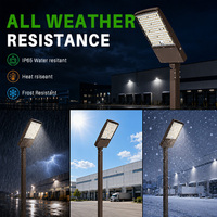 Lampe de rue extérieure étanche IP65 300W 240W 180W, éclairage de jardin LED de type Shoebox avec capteur de lumière, alimentation CA