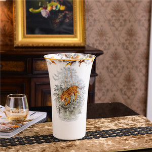 Vasi in <span class=keywords><strong>Ceramica</strong></span> Dorata Stile Europeo con Marchio H per Fiori e Piante Verdi, Decorazione Casa - Product Image 4
