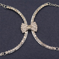 Bijoux de corps sexy pour femmes, or et argent, papillon, perles de taille, chaîne de poitrine, strass brillants, cadeau de mariage, fiançailles, fête