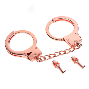 SM Sex Toys: Manette in Acciaio Inossidabile Argento, Oro Rosa e Nero, Bracciale in Lega per Coppie - Gioco <span class=keywords><strong>di</strong></span> Discipline Sessuale - Product Image 2