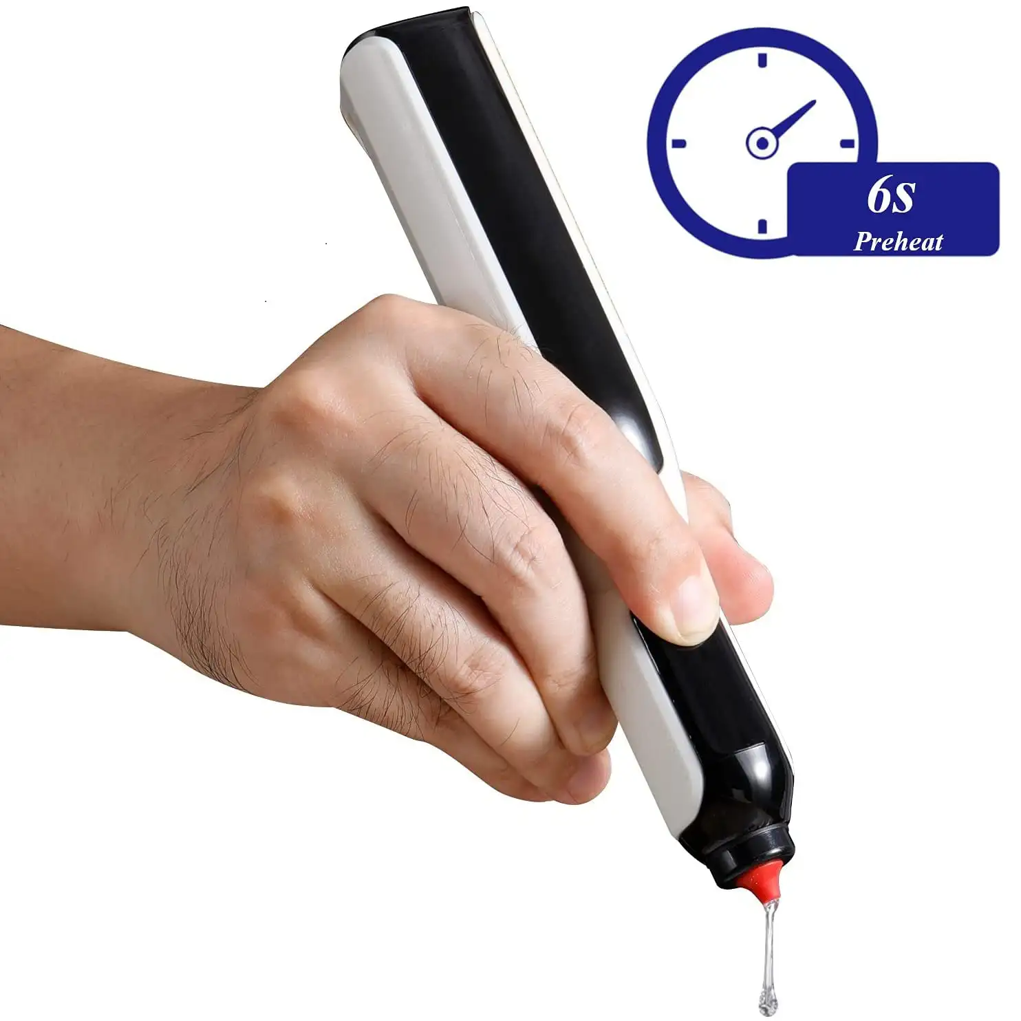Cordless Speed-Heating Glue Pen 6 Seconds Preheat, Automatic Glue Stick Feeding Mini Hot Glue Gun