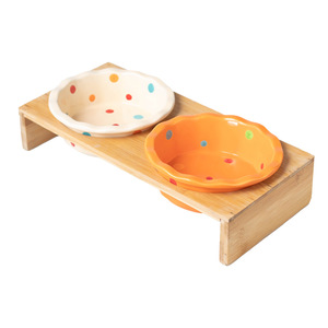 Ceramic <b>Cat</b> Bowl Double Elevated <b>Feeder</b> Stand For <b>Cats</b> And Small Dogs - Product Image 4