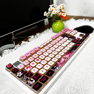Keycaps PBT Yae Miko Pudding, fondation de keycaps, 125 touches, keycaps personnalisés mignons pour interrupteurs <span class=keywords><strong>Gateron</strong></span> <span class=keywords><strong>MX</strong></span>, claviers mécaniques - Product Image 4