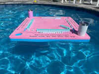 Table de Mahjong flottante pour piscine, tapis de Mahjong imperméable et durable, plateau flottant avec porte-gobelet