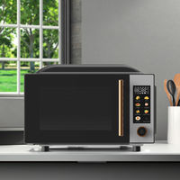Four à micro-ondes multifonction 20L avec boîtier en verre, contrôle tactile et par bouton, grill, friteuse à air, minuterie numérique électrique, pour comptoir de camping-car