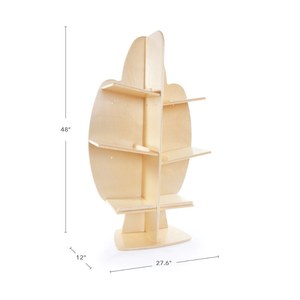 Meubles de garderie Montessori étagère en bois de bouleau à 3 niveaux étagère <span class=keywords><strong>murale</strong></span> en forme d'arbre étagère facile à assembler porte-livres pour enfants - Product Image 3