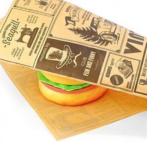 Custom Single Side PE Greaseproof Wax <b>Paper</b> for Sandwiches Burger <b>Wrapping</b> Cookies Cakes Candy Pizza-<b>Eco</b>-<b>Friendly</b> Recyclable - Product Image 2