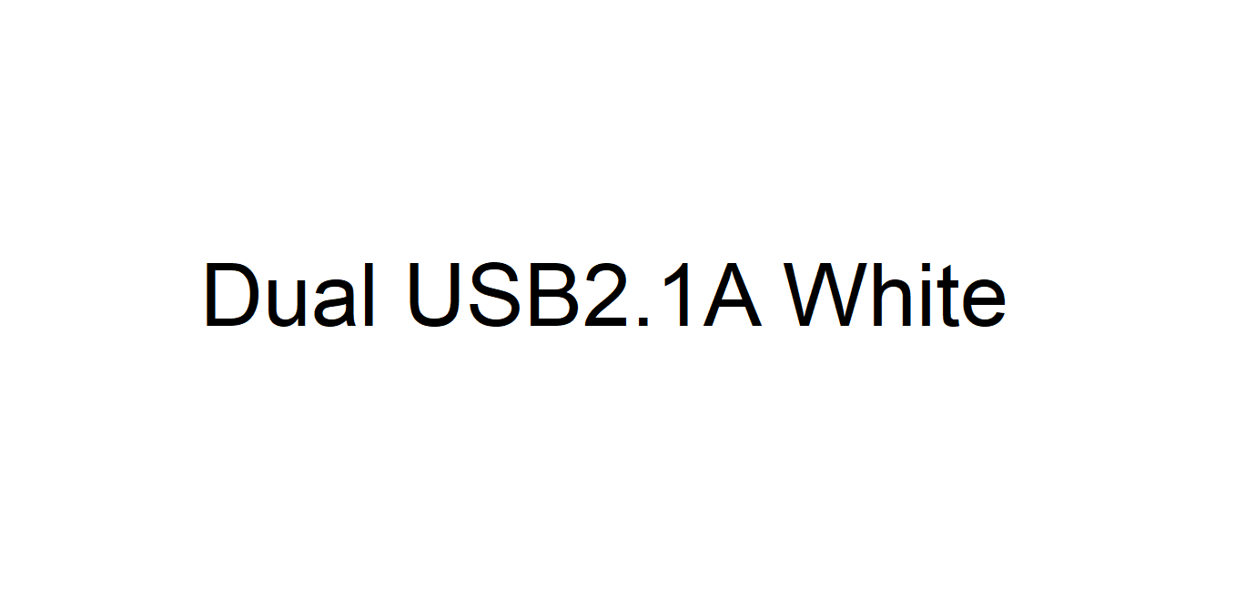 Dual USB2.1A White