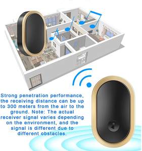 กันน้ํา 300M 60 ระฆัง 1 2 3 ตัวรับ DC ไร้สาย Doorbell แบตเตอรี่ขับเคลื่อนสมาร์ทกระดิ่งประตู - Product Image 6