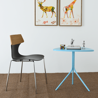 Nouveau design Pp Shell avec dossier en contreplaqué et jambe en métal chaise de salle à manger empilable chaise de conférence pour restaurant