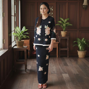 ชุดราตรีแบบเรียบง่าย Baju Kurung Borong ผ้าเครป Cey แบบไม่ต้องรีด ทรงเอไลน์ ชายกระโปรงยาวลากพื้น  ลายลูกไม้  เป็นมิตรกับสิ่งแวดล้อม  แฟชั่นมาแรงสำหรับงานรื่นเริงปี 2025 - Product Image 4